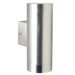 Nordlux Tin Vægbelysning Aluminium og Glas Up & Down | 76mm - IP54 - Egnet til 2x GU10